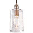 thumbnail image 2 of Westinghouse Lighting 6371500 Mini Suspension avec Verre Texturé Transparent - Cuivre Lavé, 2 of 4