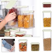 Iumwxz Food Storage Container with Lids Tall Airtight Food Storage Jar Plastic Food Storage Container Kitchen Pantry Containers for Cereal Flour and Kitchen Utensil Set Green Plastic Reduced Price