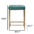 thumbnail image 4 of Modern Luxurious Counter Stool – Sleek Backless Design with Shiny Gold Legs, Upholstered Seat, Perfect Blend of Style and Comfort for Kitchens and Bars, 4 of 4