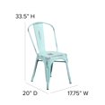 thumbnail image 4 of Bowery Hill Metal Dining Chair in Distressed Dream Blue, 4 of 7