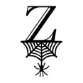 thumbnail image 2 of Spider Halloween Decoration Hang Tag Set with 26 Iron Letters 5.3 cm x 9 cm, Black Rope Included, 2 of 4
