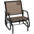 thumbnail image 1 of Outsunny Patio Glider, Metal Frame Outdoor Glider Chair, Brown, 1 of 10
