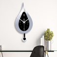 thumbnail image 3 of Pendulum Wall Clock, Glass Decorative Wall Clock, Battery Operated Schoolhouse Clocks, ,Decorative Wall Clock for Livingroom,Study, 3 of 8