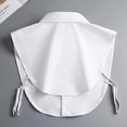 thumbnail image 3 of CSChome Fake Collar Adult Fake Collar Lapel Single Breasted False Collar Adjustable Strap Solid Color Business Collar Office Work Fake Shirt, 3 of 7
