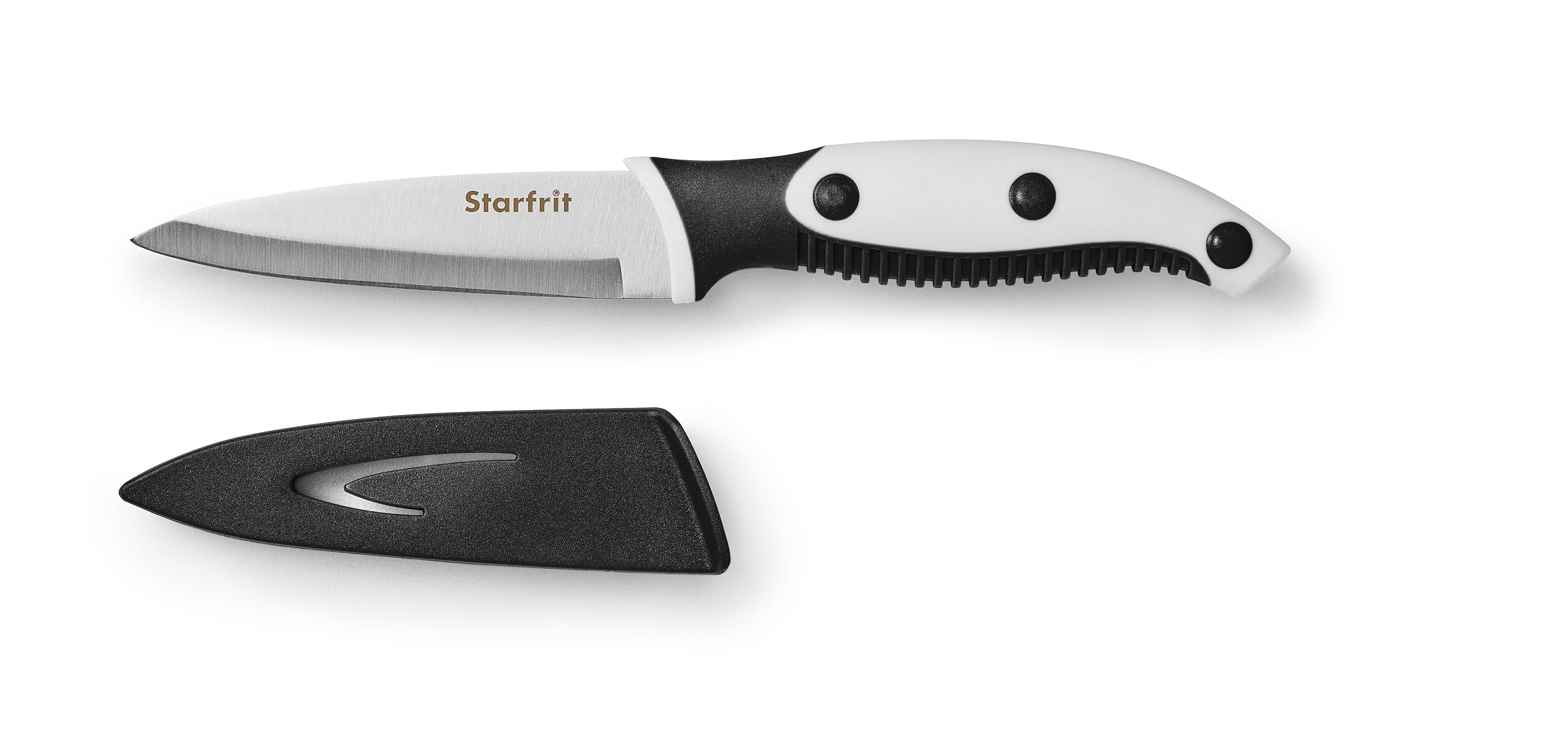 Starfrit Paring Knife, 3.5" Stainless Steel Blade, Rust & Stain Resistant, Protective Cover, Ergonomic Handle, Easy to Clean, Dishwasher Safe, Ideal for Fruits & Veggies