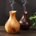 thumbnail image 1 of Cool Mist Humidifier, Wood Grain Portable Ultrasonic Aromatherapy Diffuser Cool Mist Humidifier with 7 Color LED Lights for Office Home Room Study Yoga Spa, 1 of 6