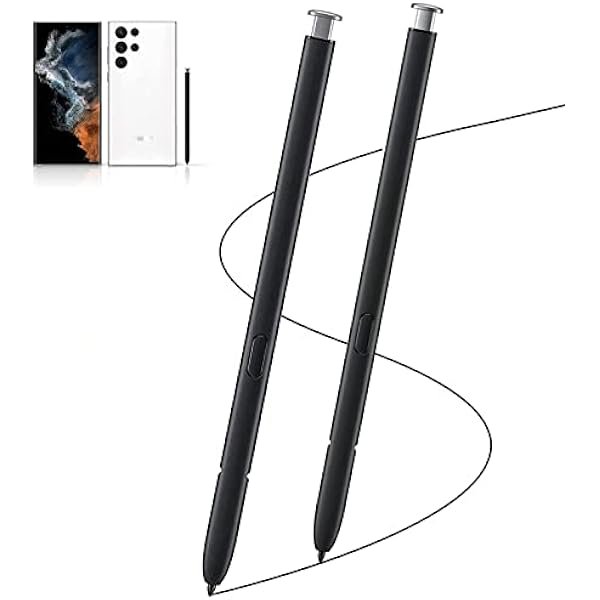 LinQingQ 2 Pack Galaxy S22 Ultra Pen for Samsung Galaxy S22 Ultra 5G S Pen Touch Screen Stylus Pen Replacement for Samsung Galaxy S22 Ultra, NoBluetooth Function(Phantom White)
