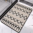 thumbnail image 4 of Experience Soft Luxury with our 20x32in Boho Bathroom Runner Rug - Non-Slip, Moroccan Geometric Design, Long Bath Mat, Soft and Machine Washable, Perfect for any Farmhouse Decor, 4 of 5
