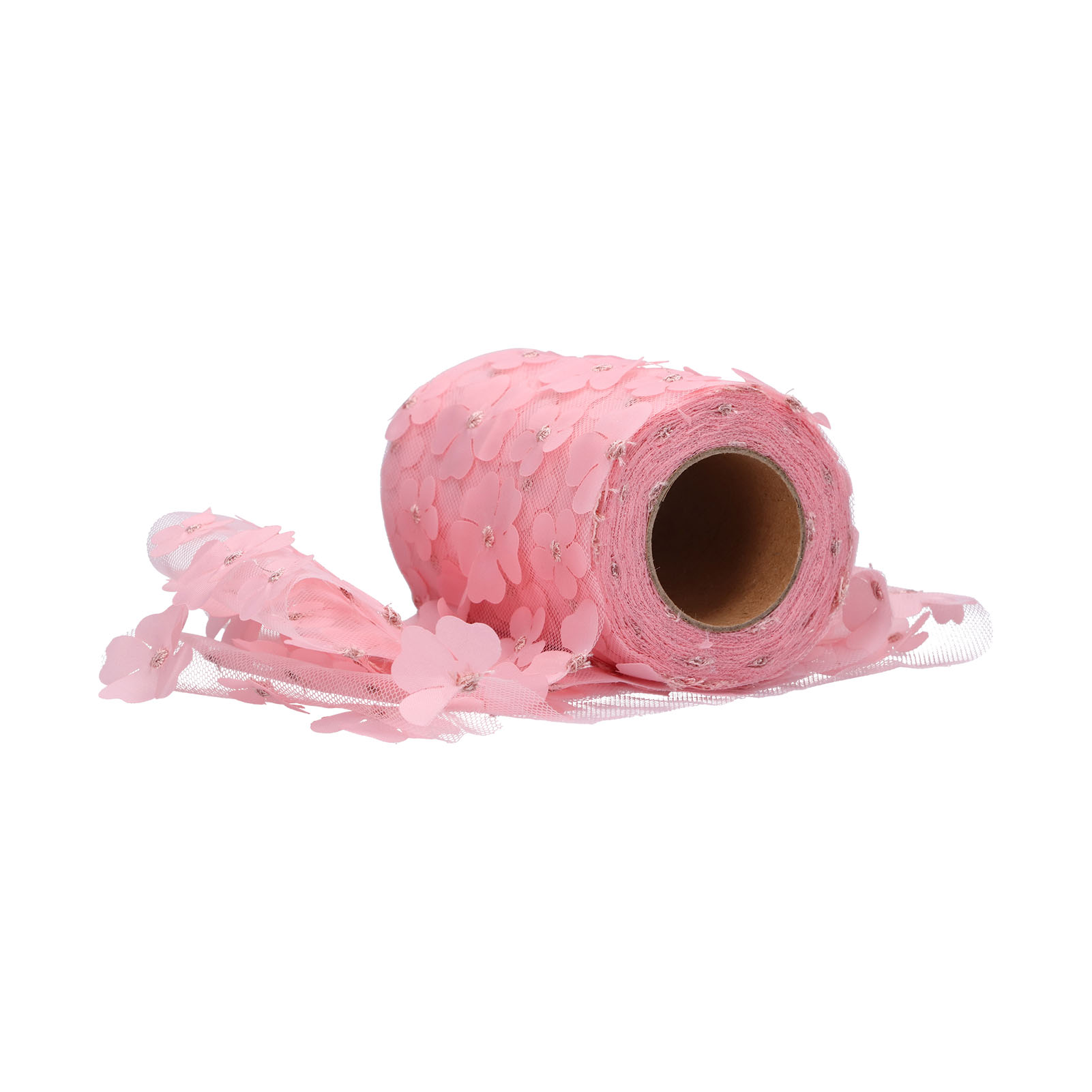 Rouleaux de Tulle Fleurs 10Cm Matériau en Maille Ruban Polyester Nœud 10Yd Pétales Tissu Exquis Scintillant