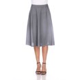 thumbnail image 1 of White Mark Women's Mid Length Fit and Flare Skirt, 1 of 5