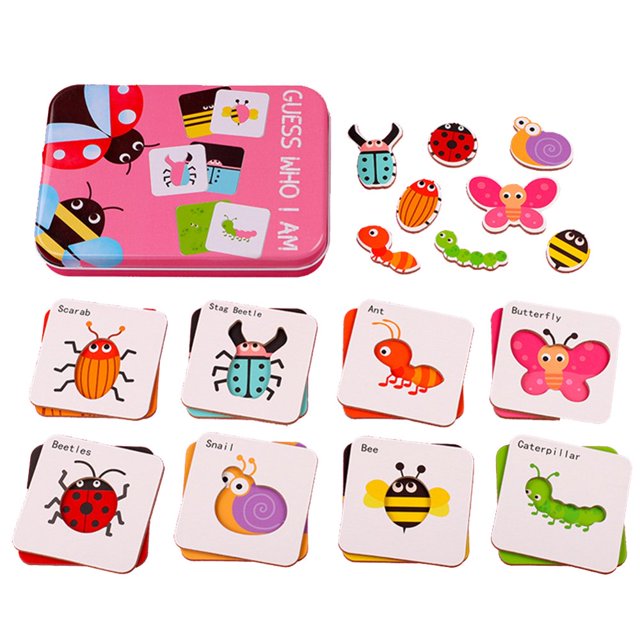 MesaSe PENGXAING Childrens Toy Animal Fruit Vegetable Cards Memory Matching Jigsaw Puzzles Children Kids Toy