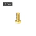 thumbnail image 3 of Unique Bargains Brass Hex Bolts, 1/4-20x5/8' 5 Pack Fully Thread Grade 4.8 Machine Screws, 3 of 4
