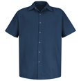 thumbnail image 1 of Red Kap Chemise de Travail Sans Poche Homme Bleu Marine, Manches Courtes, 1 of 2