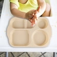 thumbnail image 4 of Fridja Large 12 Inch Divided Plates for Kids Adults, Solid Color Wheat Straw Portion Control Meal Plate, Reusable Plastic Compartment Plates, Practical Dinner Plates Dessert Lunch Plates, 4 of 5