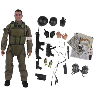 1/6 Soldier 12 Inch Action Figure Set War Game Toy for Boys Adult Home Display