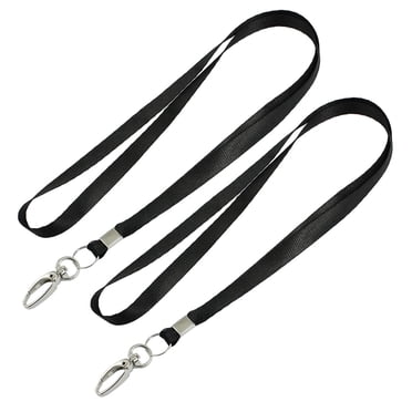 2 Pcs Metal Lobster Hook Keys Holding Lanyard Black