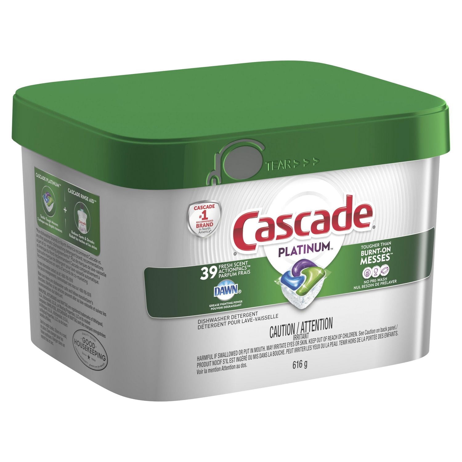 Détergent pour lave-vaisselle Cascade Platinum ActionPacs, Parfum frais