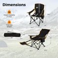 thumbnail image 3 of Goplus 2 PCS Folding Camping Chair with Footrest Adjustable Backrest Padded Cushion, 3 of 10
