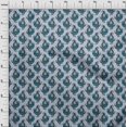 thumbnail image 3 of oneOone Silk Tabby Light Grayish Blue Fabric Bird Block Craft Projects Decor Fabric Printed By The Yard 42 Inch Wide, 3 of 4