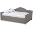 thumbnail image 1 of Baxton Studio lit de repos Eliza Tufted Queen en gris, 1 of 7