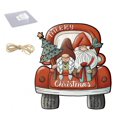 thumbnail image 1 of Wooden Hanging Sign Cartoon Dwarf Snowman Pattern Christmas Pendant for Home Festive Party Decoration, 1 of 10