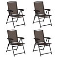 thumbnail image 1 of Gymax Chaise Pliante en Tissu Réglable 4 Pcs, Cadre en Tube d'Acier Enduit de Poudre, Intérieur Extérieur, 1 of 8