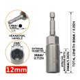 thumbnail image 2 of Pompotops Electric Drill Sleeve Wind Batch Sleeve Head Deepened Inner Hexagonal Electric Screwdriver Batch Head Nut Wrench Clearance, 2 of 2