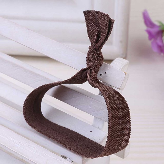 Hair Ring Seamless High Elasticity Knotted Adjustable Ponytail Holder Colorful Hairs Rope Scrunchies Accessories Multi Color Dark Coffee