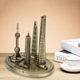 thumbnail image 3 of Gold Oriental Pearl Model, Shanghai Building Collection Model Building Models, Global Financial Center Souvenir Gift For Friends Office Decor Home Ornaments, 3 of 8