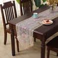 thumbnail image 3 of CHUANK Lace Table Runner Embroidered Dresser Scarf Macrame for Kitchen Dining Picnic Coffee Table Wedding Banquet Home Decoration, 3 of 6