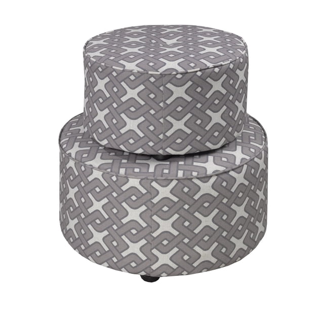 K LIVING 608201-BR Tegan Ensemble de 2 ottomans