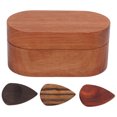 thumbnail image 4 of Wood Picks Case, Guitar Pick Set Flexible Wooden Gift Portable  For Guitarist For Banjo For Mandolin, 4 of 8