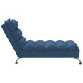 thumbnail image 3 of vidaXL Chaise Longue avec Coussins Tissu Bleu, 3 of 5