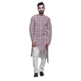 thumbnail image 1 of Atasi Printed Casual Asymmetric Kurta Set For Men Designer Long Kurta For Boys, 1 of 3