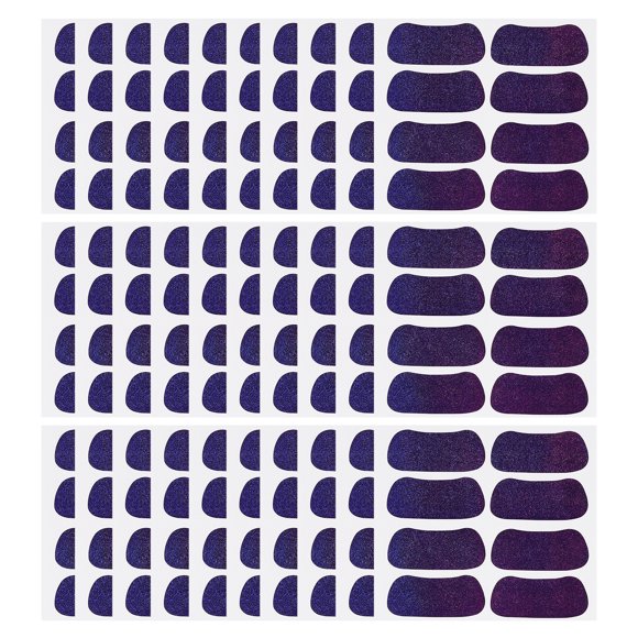 Uxcell 120 Pairs Sports Eye Black Stickers, Under Eye Black Strips Football Face Stickers Breathable Eyeblack Sticker for Baseball Fans on Game Day, Glitters Purple