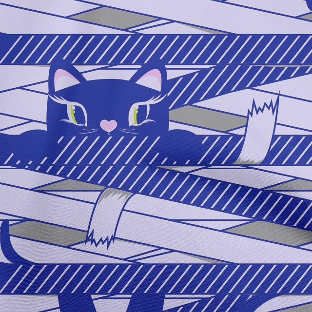 oneOone Polyester Spandex Medium Blue Fabric Kids Craft Projects Decor Fabric Printed By The Yard 56 Inch Wide