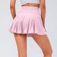thumbnail image 5 of Mrat Jupe Queue de Poisson pour Femme Faux Deux Pièces Course Décontractée Été Exercice Cyclisme Shorts Yoga Jupe Plissée Jupe de Tennis Jupe Bouffante S-121 Violet TG, 5 of 5