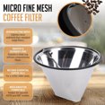 thumbnail image 4 of Stainless Steel Filter Fit for Moccamaster KBGV KBT Series Coffee Maker Metal Reusable Cone Coffee Filter Replacement, 4 of 7