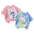 thumbnail image 1 of Jamicy Chemises de Bain pour Filles Cadeau pour Enfants Hauts Mignons pour Filles 2 Pcs Manches Courtes T-Shirts d'Été Mode T-Shirts Graphiques Col Rond Chandail Tee, 1 of 3