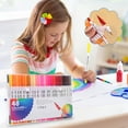 thumbnail image 4 of Dvkptbk Water Color Pen Double Line Pen Color Hand Account Pen Dream Metal Pen Hand-painted 24 Color Highlighter Marker Pen 2ml, 4 of 6