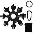 thumbnail image 2 of ZOEKIM 18-en-1 Flocon de Neige Multitool, Flocons de Neige en Acier Inoxydable Porte-Clés Multitool, Ouvre-Bouteille Combinaison Outil Incroyable, 2 of 4
