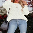 thumbnail image 2 of Pulls Tricotés pour Femmes Pulls Unis Col Rond Pull à Manches Longues, 2 of 6