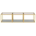 thumbnail image 3 of Table de Basse Petite Contemporaine en Métal et Verre, Jeu de 3 - Or, 3 of 7