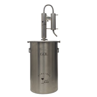 INTBUYING 60L Alcohol Distiller Moonshine Water Copper Wine Brew Kit Stainless Steel