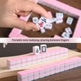thumbnail image 5 of LEEYNEER Traditional Mini Chinese Mahjong Game Set 144 Tiles - Portable Handbag  Green, 5 of 5