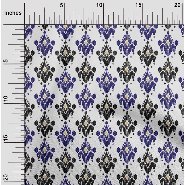 oneOone Georgette Viscose Fabric Ethnic Ikat Decor Fabric Printed BTY 42 Inch Wide