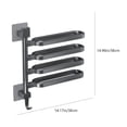 thumbnail image 3 of XZNGL Bathroom Towel Bar Towel Bar for Bathroom Towel Bar for Bathrooms Swivel Towel Rack Bathroom No Hole Towel Bar Integral Hook Single Pole Bathroom Shelf Storage Shelf Bath Towels for Bathroom, 3 of 9