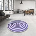 thumbnail image 4 of Ahgly Company Machine Washable Indoor Round Transitional Rebecca Purple Area Rugs, 4' Round, 4 of 7