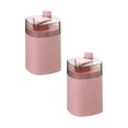 thumbnail image 1 of Oleegame 2PC Stainless Steel Cutlery Set Automatic Toothpick Dispenser Toothpick Holder Automatic Toothpick Dispenser Pink, 1 of 9