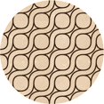 thumbnail image 1 of Ahgly Company Tapis Rond Lavable en Machine Intérieur Transitionnel Marron Clair, 6 Pieds Rond, 1 of 7